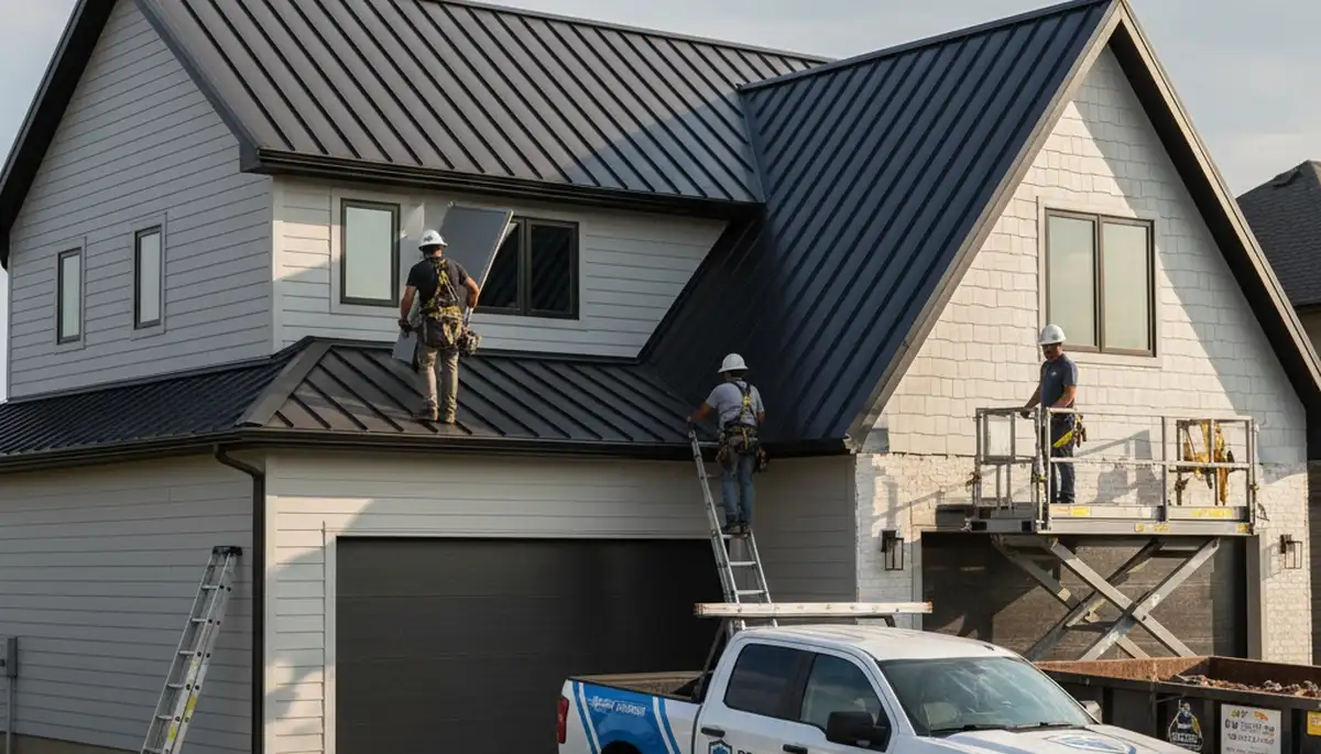 Professional metal roofing installation in Seattle WA by Next Level Exteriors roofing contractors