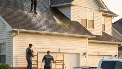 Professional roof cleaning and vinyl siding maintenance in Seattle, WA by Next Level Exteriors