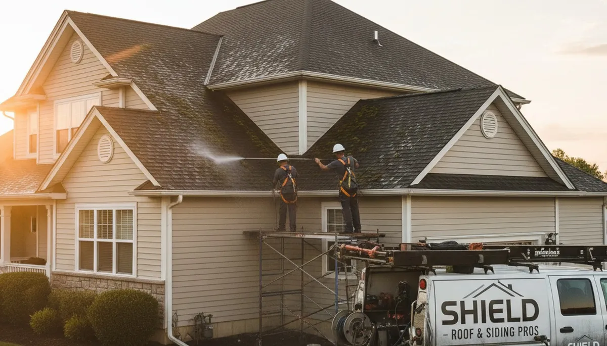 Professional roof cleaning and vinyl siding service in Seattle, WA by Next Level Exteriors