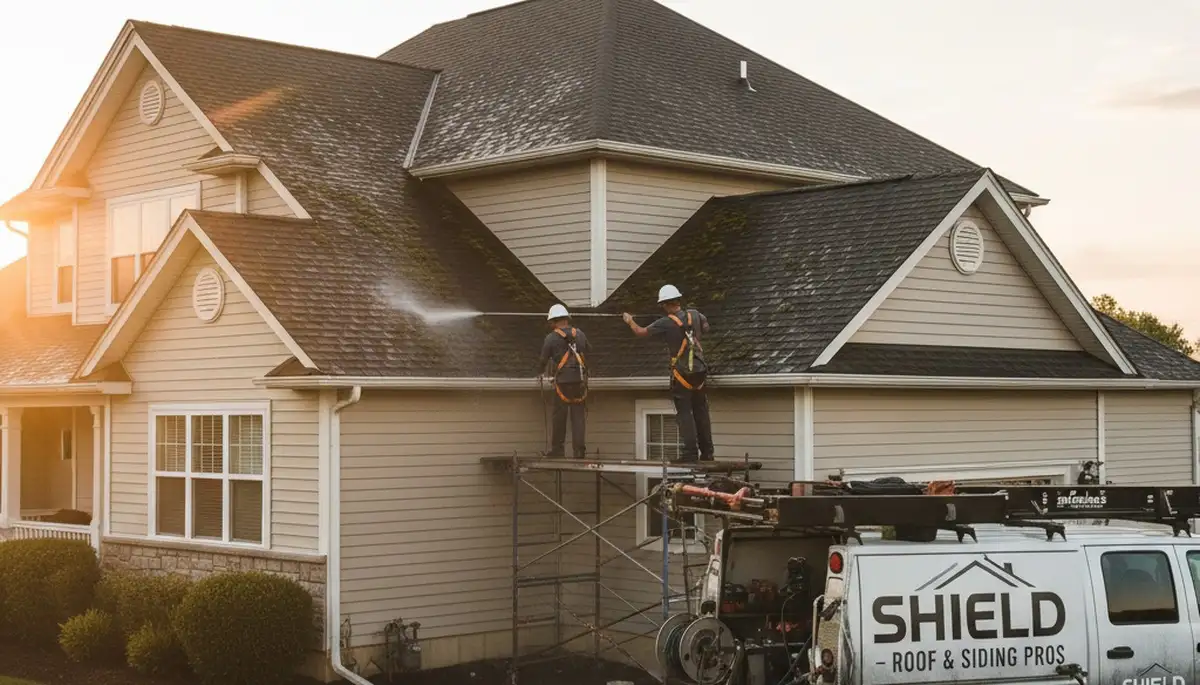 Professional roof cleaning and vinyl siding service in Seattle, WA by Next Level Exteriors