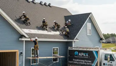 Vinyl siding and roof installation by Seattle WA exterior contractors at Next Level Exteriors