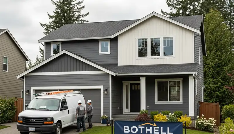 Vinyl siding installation by professional contractors in Seattle WA home exterior renovation
