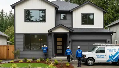 Vinyl siding contractors enhancing home exteriors in Seattle WA neighborhood