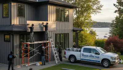 Vinyl siding installation by professional contractors in Seattle WA homes