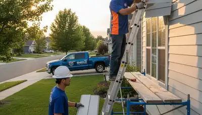Vinyl siding repair on Seattle WA home exterior by Next Level Exteriors contractors